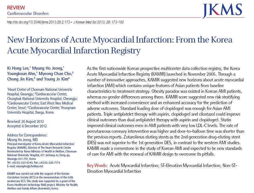 Review Article in Journal of Korean Medical Science