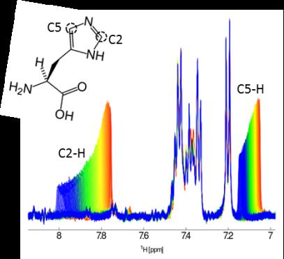 A Histidine spectra B Histidine ph curve 1.4 1.3 1.2 delta [ppm] 1.1 1..9.8.7 3 4 5 6 7 8 9 ph C -HEPES Lactate +HEPES Intensity [AU] ph ph Lactate Time (h) Time (h) Figure S4.