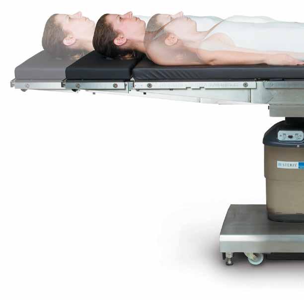 STERIS 4085 General Surgical Table Self-Leveling Floor Locks Unique self-compensating hydraulic system ADVANCING