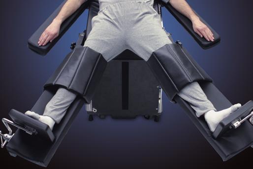 prevent the knee from flexing during surgery > Full-length Velcro closure > Ideal for use with Split Leg Positioner for