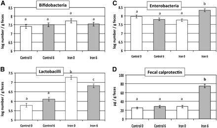 The effects of iron fortification on the gut microbiota in African children: a randomized controlled trial in Cote d Ivoire No sig.