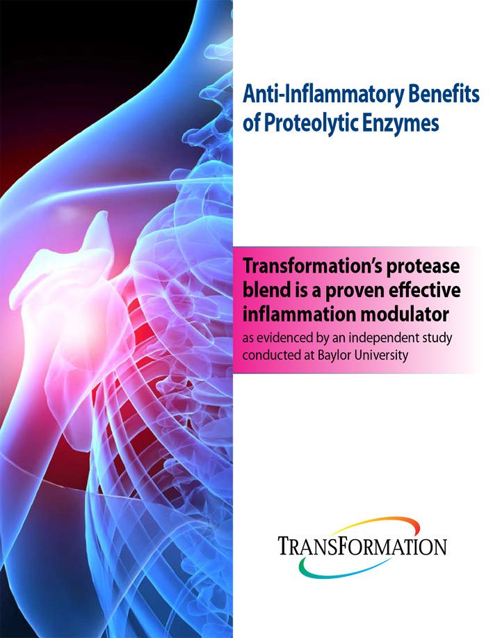 inflammation. 1 This research shows how our protease products can safely and effectively improve muscle performance and reduce recovery time without negative side effects.