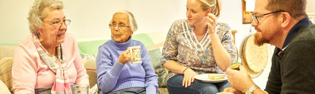 WHAT WE DO The Contact the Elderly model is based on a simple yet very effective concept: supported by a network of volunteers, the charity organises monthly Sunday afternoon tea parties for small