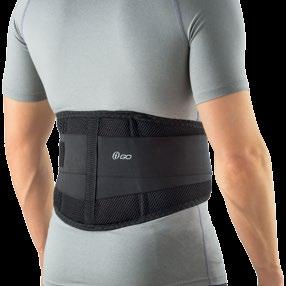 SUPPORT Cushioning panel targets sore muscles and provides lumbar support Low-profile design for discreet fit under clothing Soft, comfortable inner lining Adjustable straps for customized