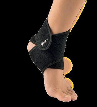 ANKLE WRAPAROUND Moisture-controlling, breathable material Heel loop for easy