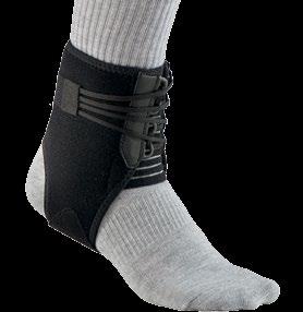 ANKLE LACER Adjustable lacer style creates a customized fit and is easy to apply Foot strap