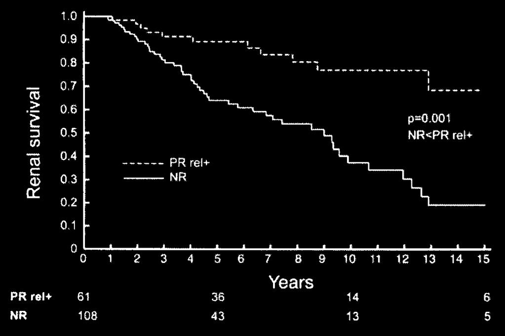 Response to treatment in Idiopathic Nephrotic FSGS: Children vs Adults Pei, Am J Med 1987 Relapse after Partial Remission in FSGS