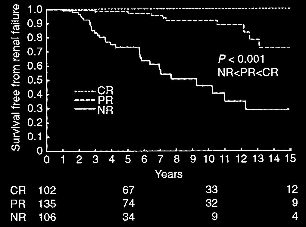 Spontaneous Remission in Nephrotic imgn Spontaneous Remission in Nephrotic imgn: Recommendations ACEi/ARB No ACEi/ARB PR CR CR PR Monitor all pts closely on ACEi/ARBs for 12-18 mo Provided SCr normal