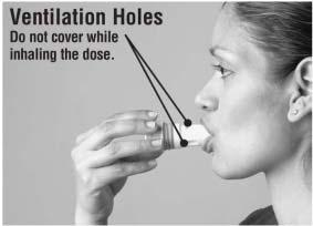 inhalation. Do not cover the ventilation holes while inhaling the dose.