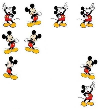 In the LH condition, all of the cartoon characters were pictures of Mickey Mouse.