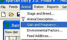 2. Modifying an Animal Description Click on the hot button or use the menu and choose animal description.