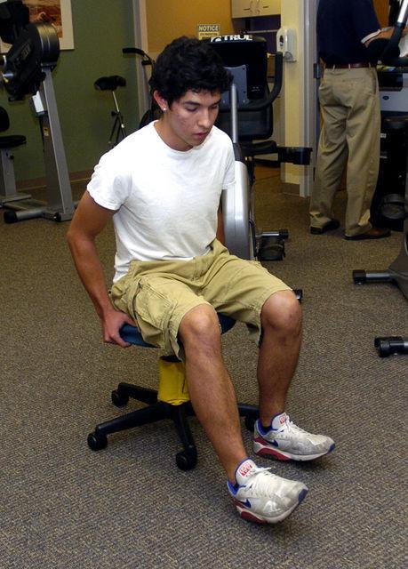 Rehabilitation- 6-12 weeks: Goals: No PF symptoms, increase eccentric neuromuscular control to allow acceptance of impact activities, full ROM Exercises ROM: PROM or bike with low seat, if not
