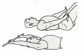 and push backward with the elbow. Hold while pushing for 15 seconds then rest for 30 seconds. Repeat this 10 15 times.