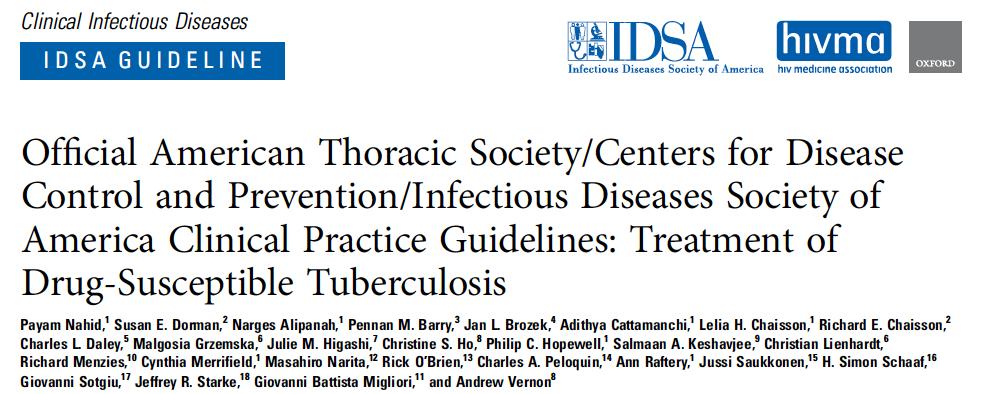 Treatment of Tuberculosis, 2017 Charles L.