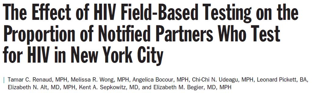 HIV-Serodiscordant Partnerships in New York City