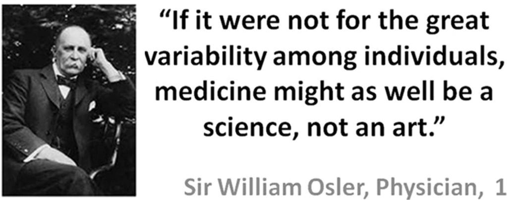 Comment from Sir William Osler on individual
