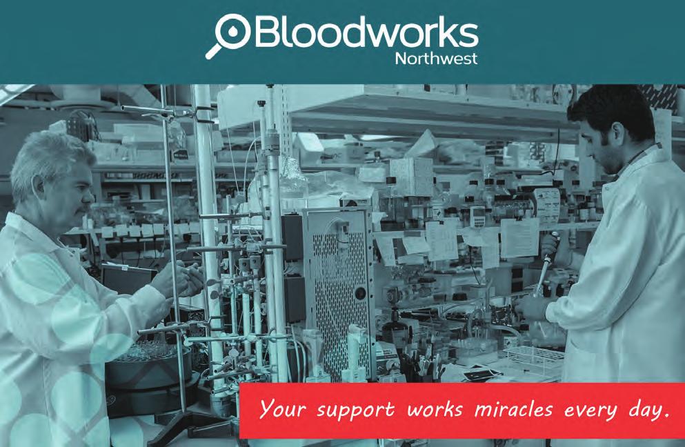 8 October 21, 2016 FUNDRAISING EVENTS BLOODWORKS NORTHWEST 921 Terry Avenue Seattle, WA 98104 (206) 292-6500 www.bloodworksnw.org giving@bloodworksnw.