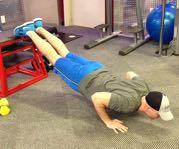 Bodyweight Row (See above) Spiderman Climb Brace your abs. Start in the top of the pushup position.