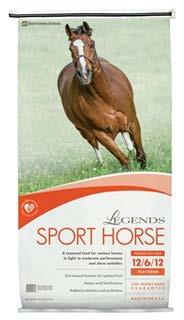 Senior Performance Show & Pleasure Legends Sport Horse is a textured, fixed ingredient formula