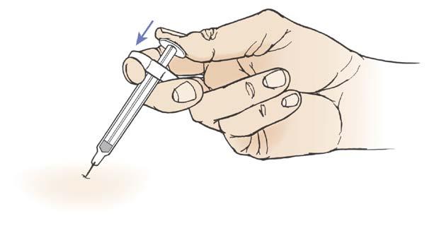 Figure I Remove the needle from the skin and let go of the surrounding skin. After the Injection There may be a little bleeding at the injection site.