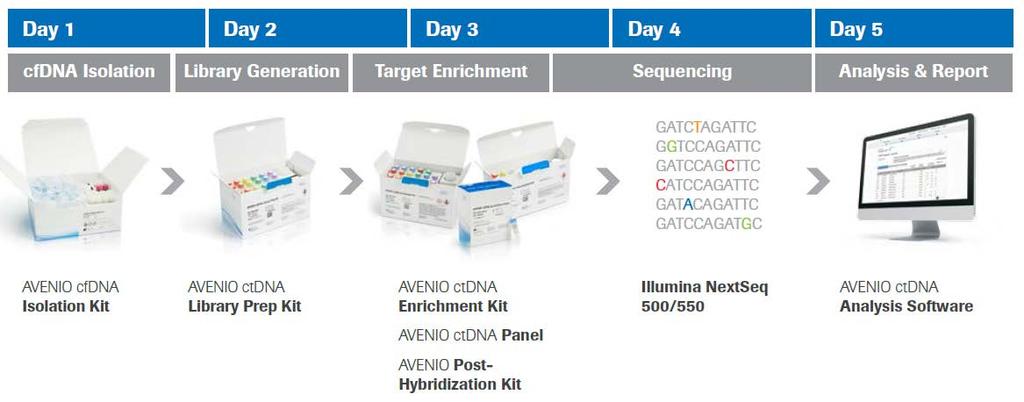 Workflow Overview The AVENIO ctdna Analysis Kits provide labs with a comprehensive end-to-end solution Bringing together multiple technologies to