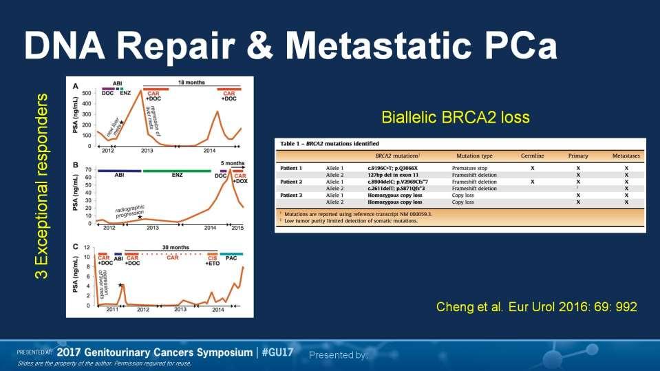 DNA Repair & Metastatic PCa Presented By