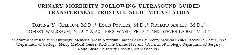 Prostate Volume and
