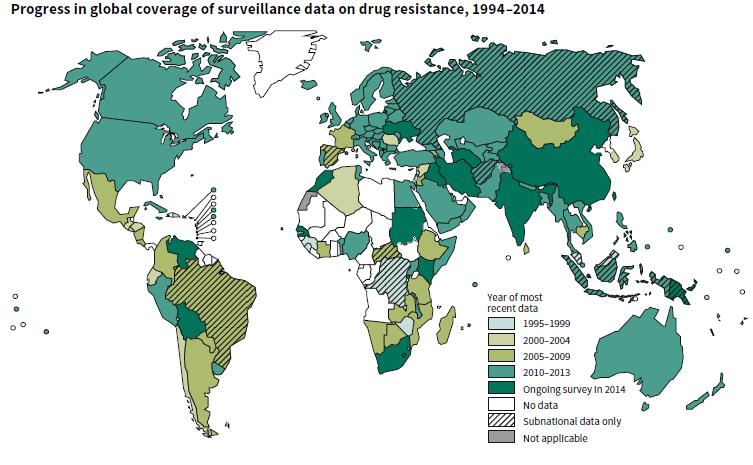 Global coverage of anti-tb drug resistance surveillance has expanded