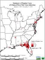 Comparison of Equine WNV Cases by County 2002 2001 2001 Panhandle of FL