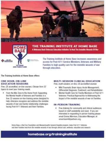 THE TRAINING INSTITUTE AT HOME BASE WWW.HOMEBASE.