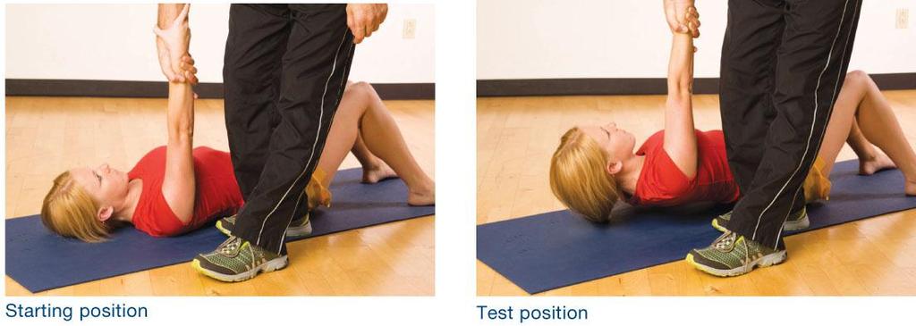 Shoulder Pull Stabilization Screen: Objective To examine the client s ability to