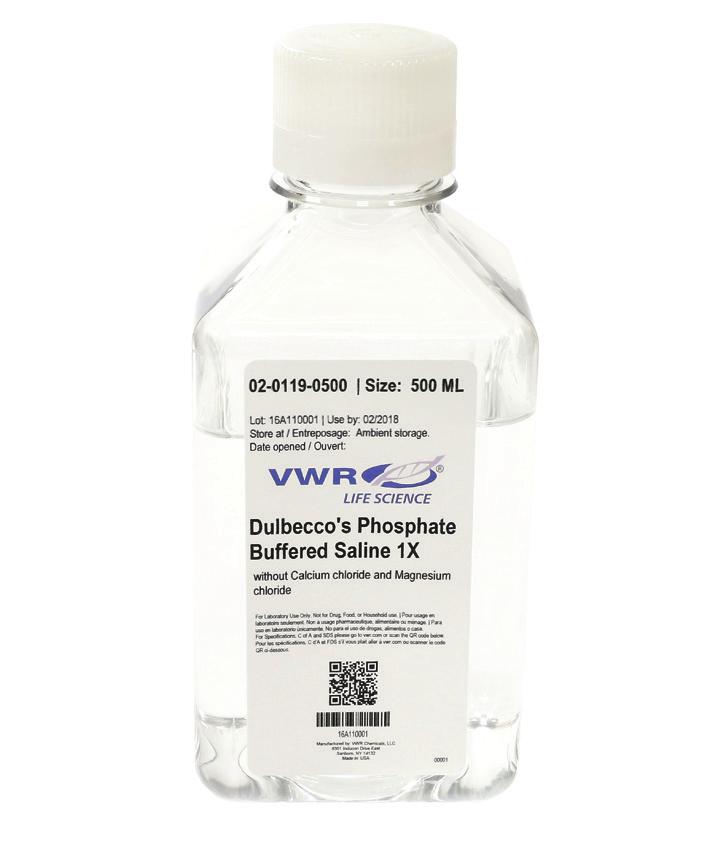 CELL CULTURE MEDIA AND REAGENTS BUFFERED SALT SOLUTIONS DULBECCO S PHOSPHATE BUFFERED SALINE (DPBS) Dulbecco s Phosphate Buffered Saline (DPBS) is a balanced salt solution used for the handling and