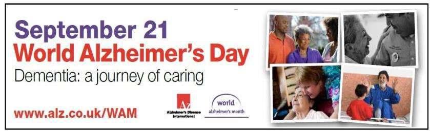 World Alzheimer s Month 2013 Has reached approx 150 million people