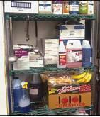 Chemical Contamination Prevention Store chemicals in a separate area away from food, utensils, and equipment used for food.