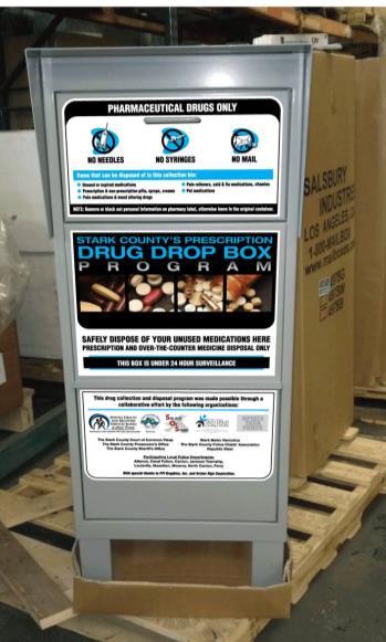Drug Collection Boxes 17 boxes in Stark County Over 18,000 pounds of medications collected in boxes alone Alliance City Police Department Canton City Police Department Jackson Township Police