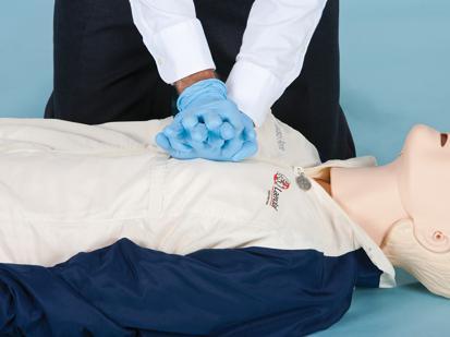 SKILL SHEET CPR ADULT NO BREATHING AFTER CHECKING THE SCENE AND THE INJURED OR ILL PERSON: GIVE 30 CHEST COMPRESSIONS Push hard, push fast in the center of the chest at least 2 inches deep and at