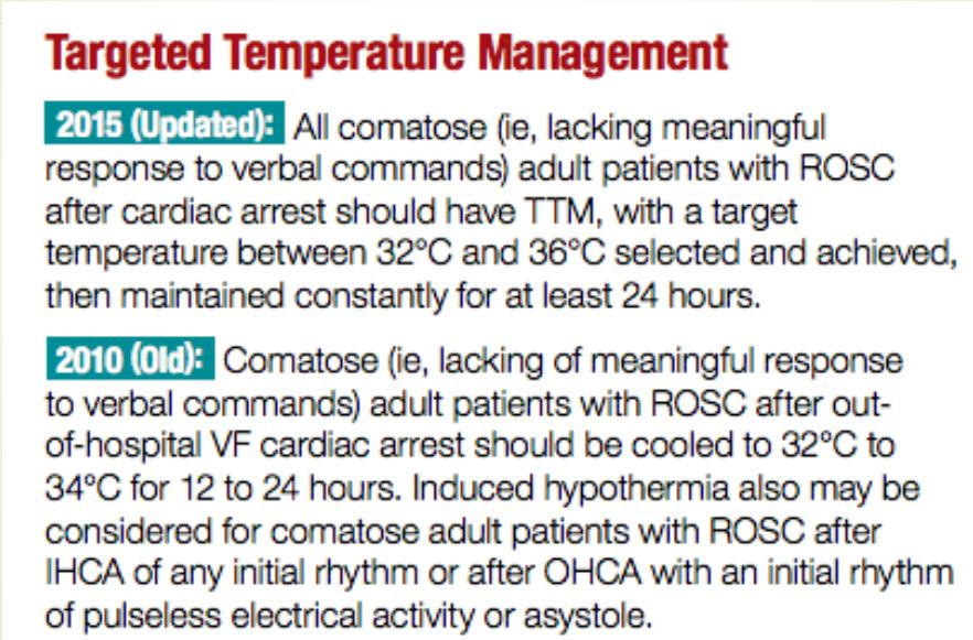 HACA (Europe) Bernard (Australia) Initial rhythm VF or VT VF Target T 32-33 C 33 C # hypothermia patients # standard treatment patients Hypothermia