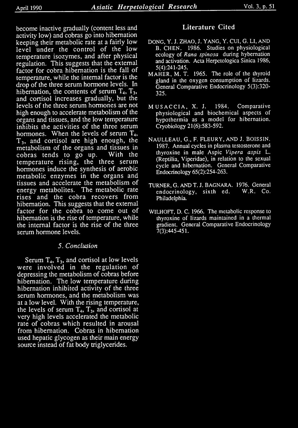 April 1990 Asiatic Herpetological Research Vol. 3, p.