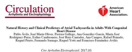 tachycardia (IART) 61.6% (increased with CHD complexity) Atrial fibrillation (AF) 28.