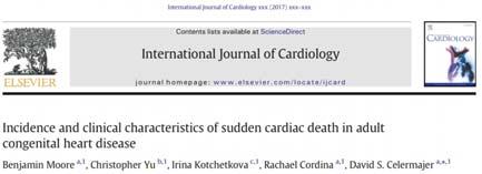 sudden cardiac death (43%) Increasing incidence with complexity of CHD