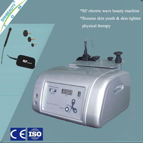 RF395 RF Electric Wave Tighten Skin Instrument Theory wrinkle removal system makes use of E light and RF technology,providing with ideal temperature scatter for deep dermis layer,helpful for the
