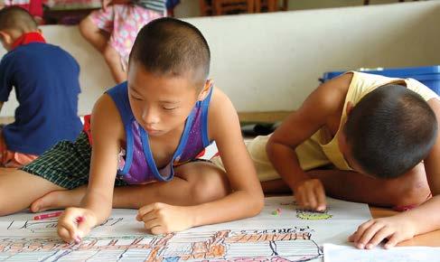 In partnership Children in SOS Children s Villages Chiang Rai, Thailand, get creative.