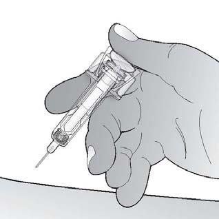 6. While the plunger is still pressed all the way down, remove the needle and let go of the skin.