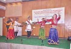 A folk troupe performing during the National Folk Media workshop Thematic Campaigns: NACO developed a campaign calendar for the activities to be undertaken on mass media.