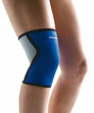 Anatomically shaped knee support that offers warmth and pressure relief and gives improved coordination.
