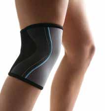 A flexible patella stabilizer with a pad for lateral or medial support of the knee cap. Easy to adjust with two separate straps.