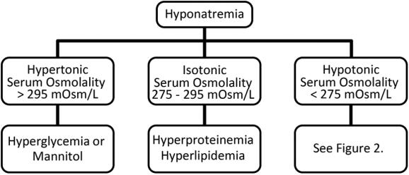 Buffington and Abreo 225 Figure 1. Initial evaluation of hyponatremia. lethargy, dysarthria, gait disturbances, and rarely seizure.
