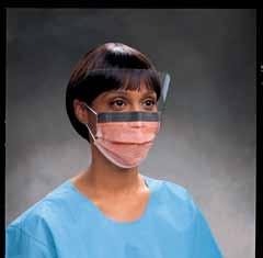 Clear 40 40 KIMBERLY-CLARK * SPLASHGUARD * Visors Fog free procedure mask Pleat style with earloops Foam band Two levels of fluid protection KIMBERLY-CLARK * SPLASHGUARD * Visors Code Description