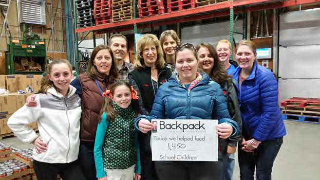 And because education is such an important part of a healthy future, Regence employees built more than 3,000 backpacks of food that the Idaho Foodbank distributed to children in need.