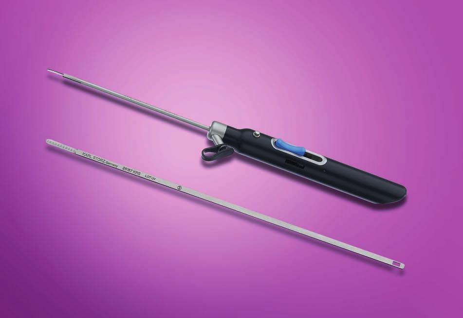New Pyloric Knife with Knife Insert for Single Use The KARL STORZ instrument set for pyloromyotomy has been expanded to include a new pyloric knife for pediatric surgery.